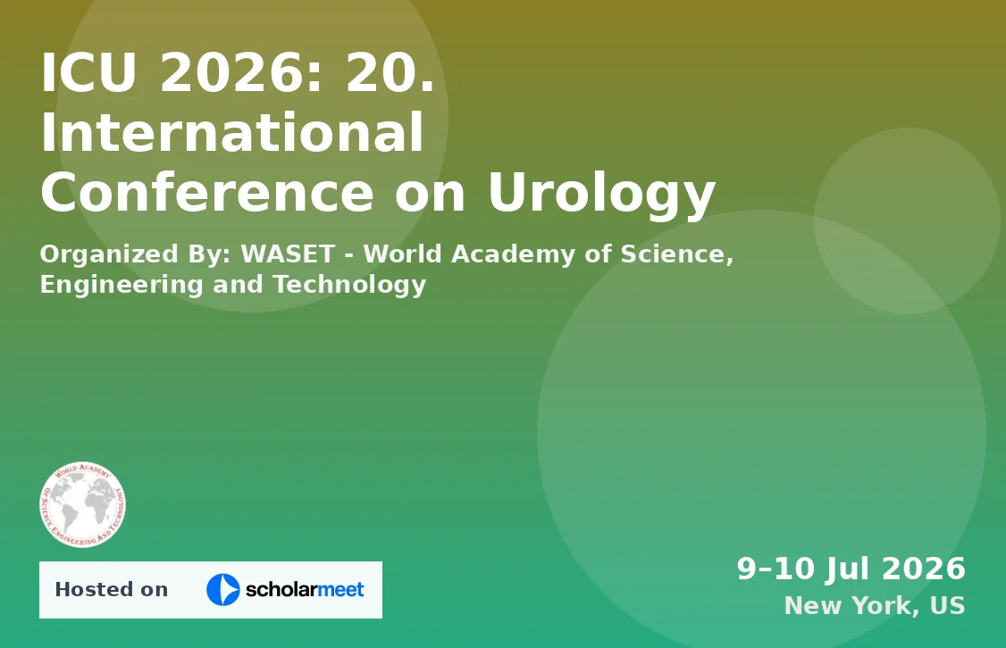 ICU 2026: 20. International Conference on Urology