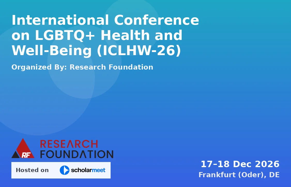 International Conference on LGBTQ+ Health and Well-Being (ICLHW-26)