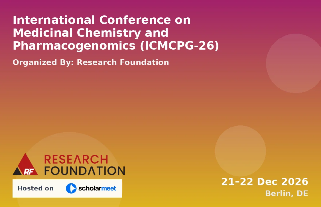 International Conference on Medicinal Chemistry and Pharmacogenomics (ICMCPG-26)
