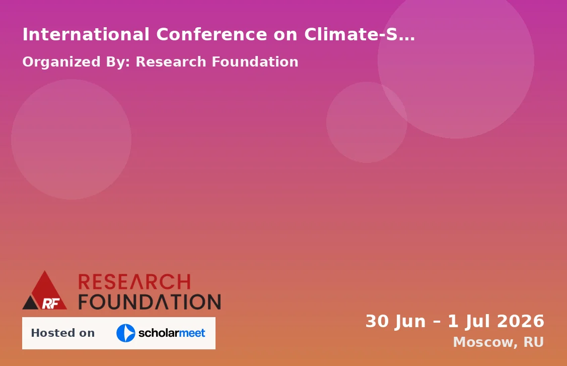 International Conference on Climate-Smart Agriculture and Ecosystem Services for Resilience (ICCSAESR-26)