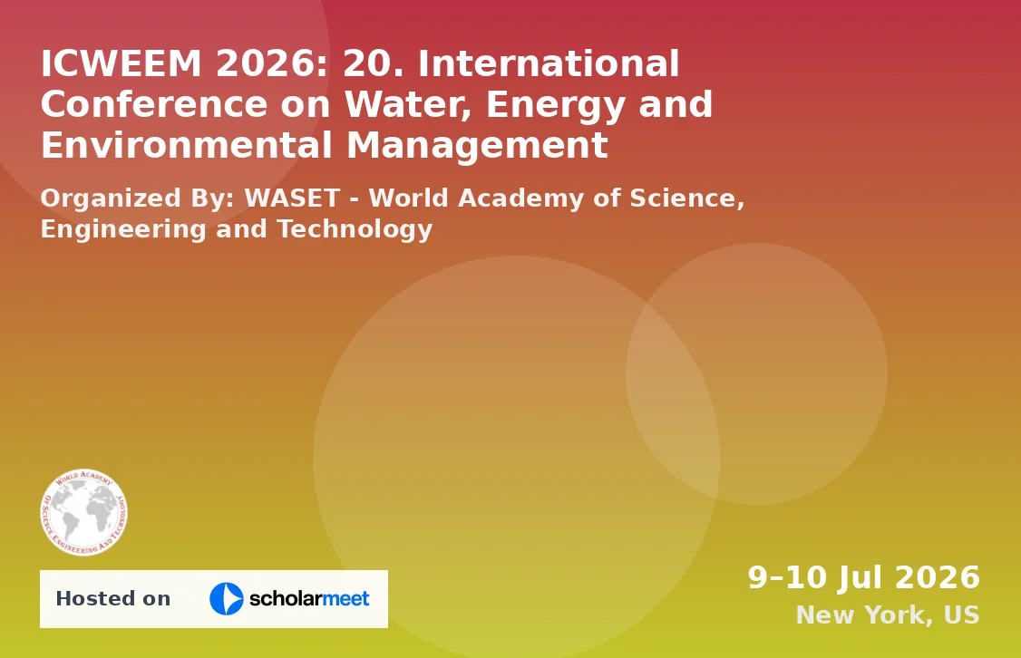 ICWEEM 2026: 20. International Conference on Water, Energy and Environmental Management