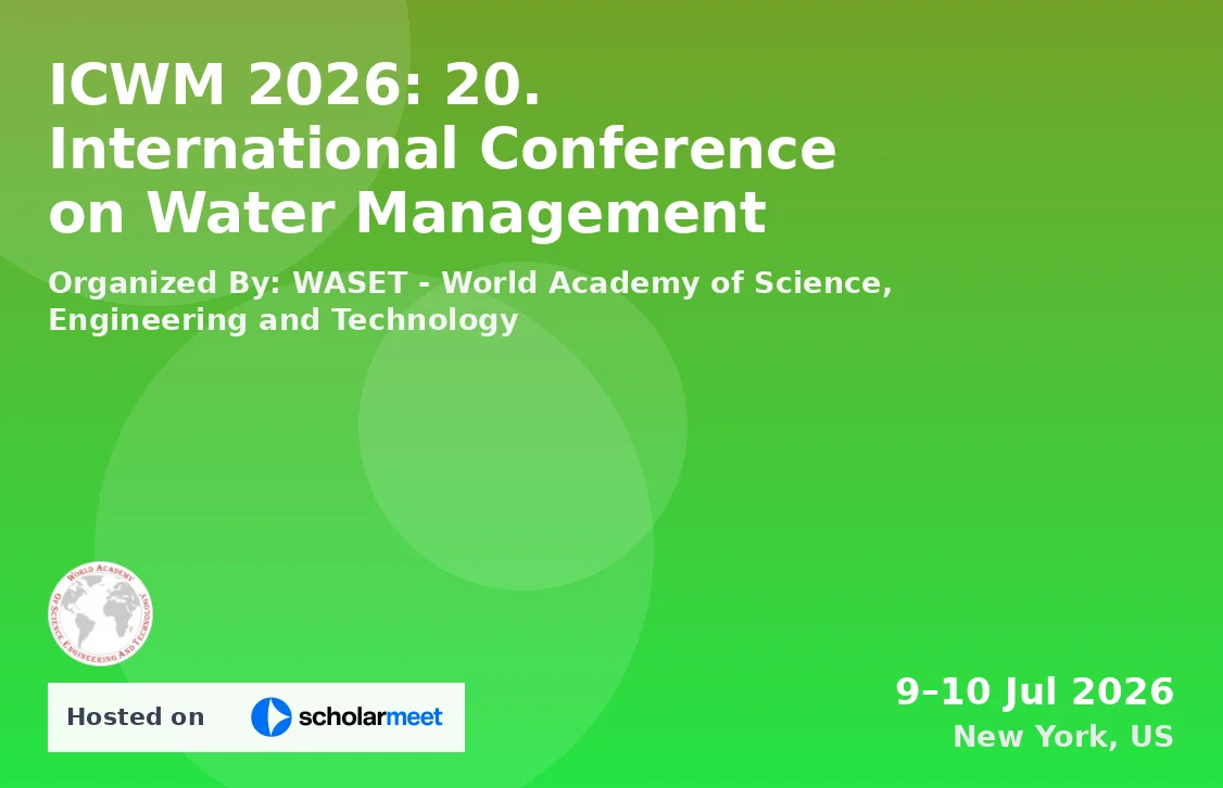 ICWM 2026: 20. International Conference on Water Management