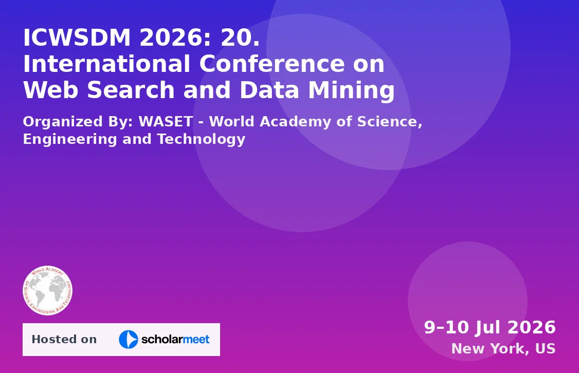 ICWSDM 2026: 20. International Conference on Web Search and Data Mining