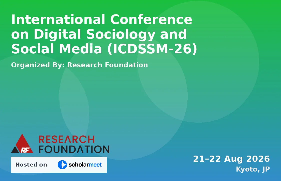 International Conference on Digital Sociology and Social Media (ICDSSM-26)
