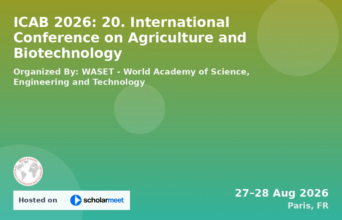 ICAB 2026: 20. International Conference on Agriculture and Biotechnology