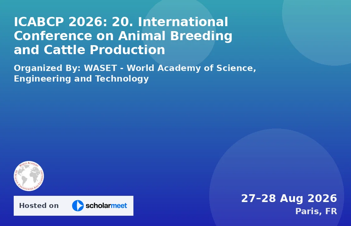 ICABCP 2026: 20. International Conference on Animal Breeding and Cattle Production