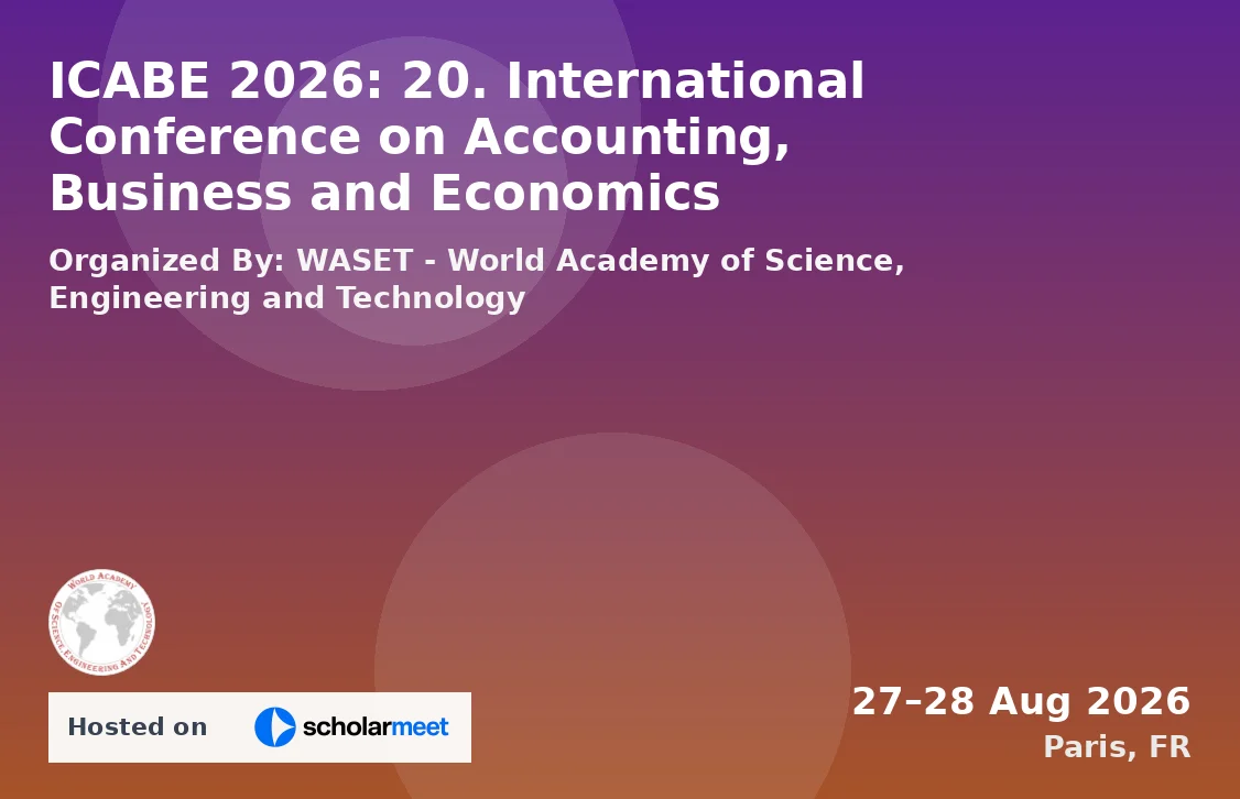 ICABE 2026: 20. International Conference on Accounting, Business and Economics
