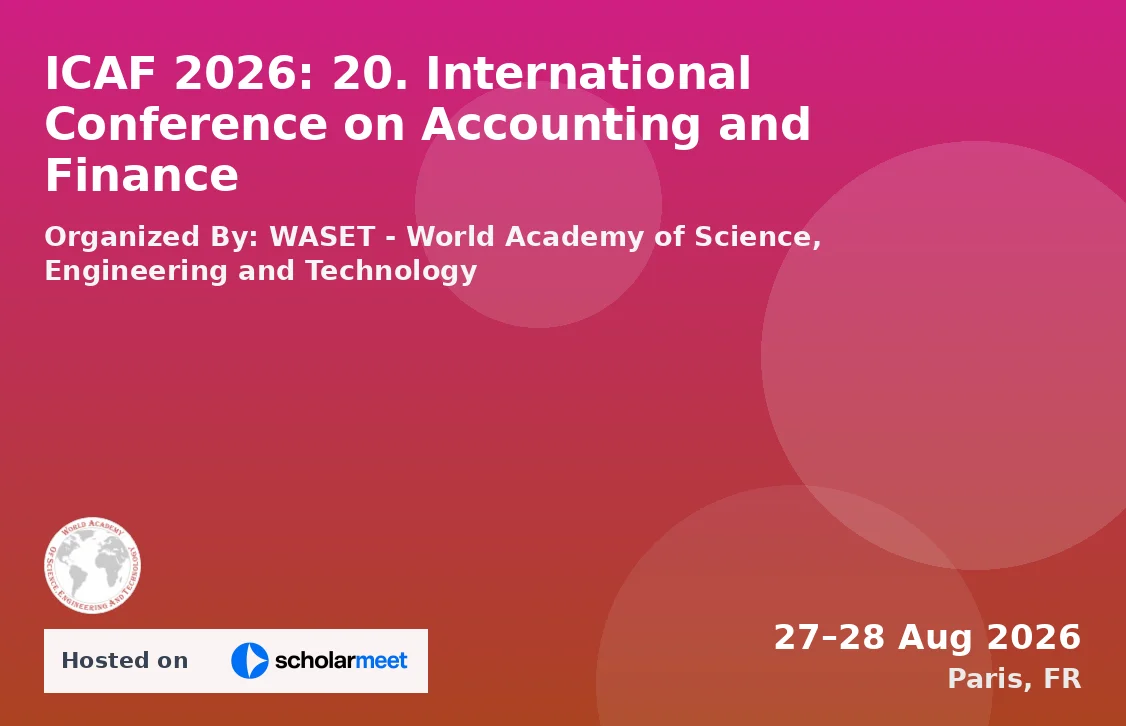 ICAF 2026: 20. International Conference on Accounting and Finance