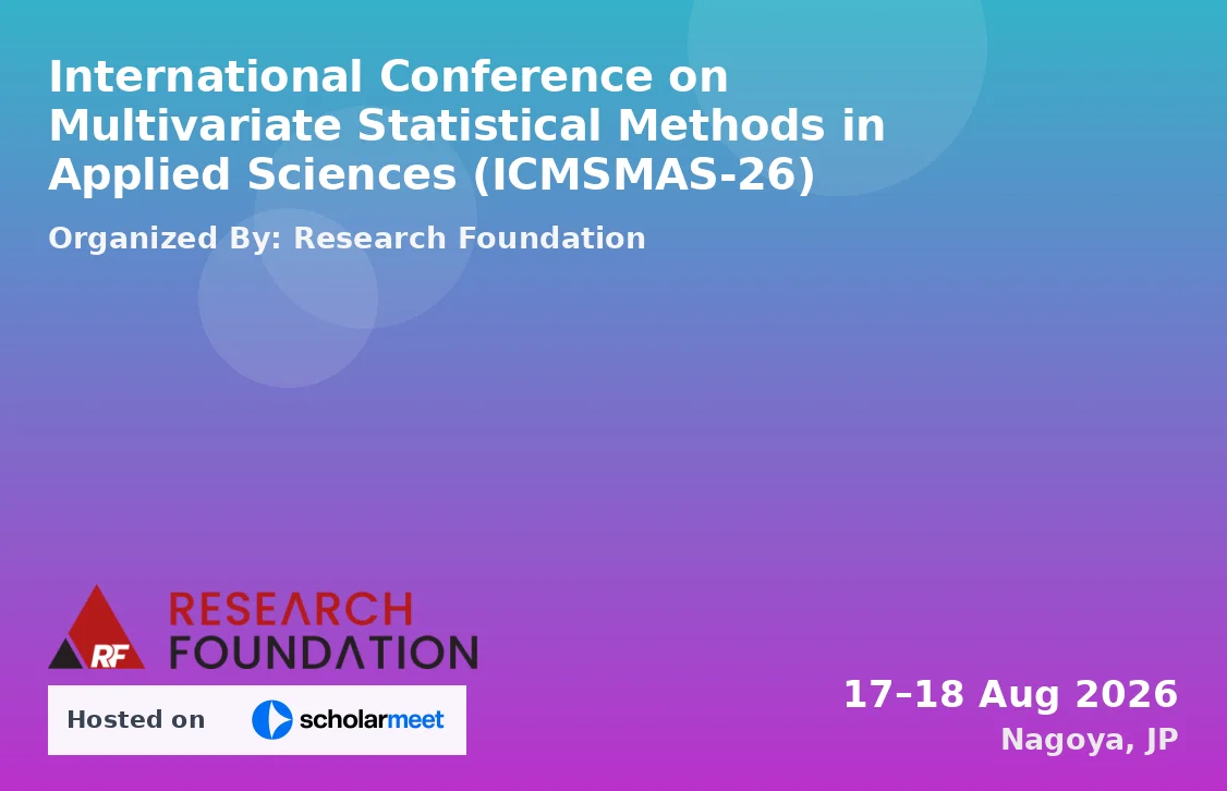 International Conference on Multivariate Statistical Methods in Applied Sciences (ICMSMAS-26)