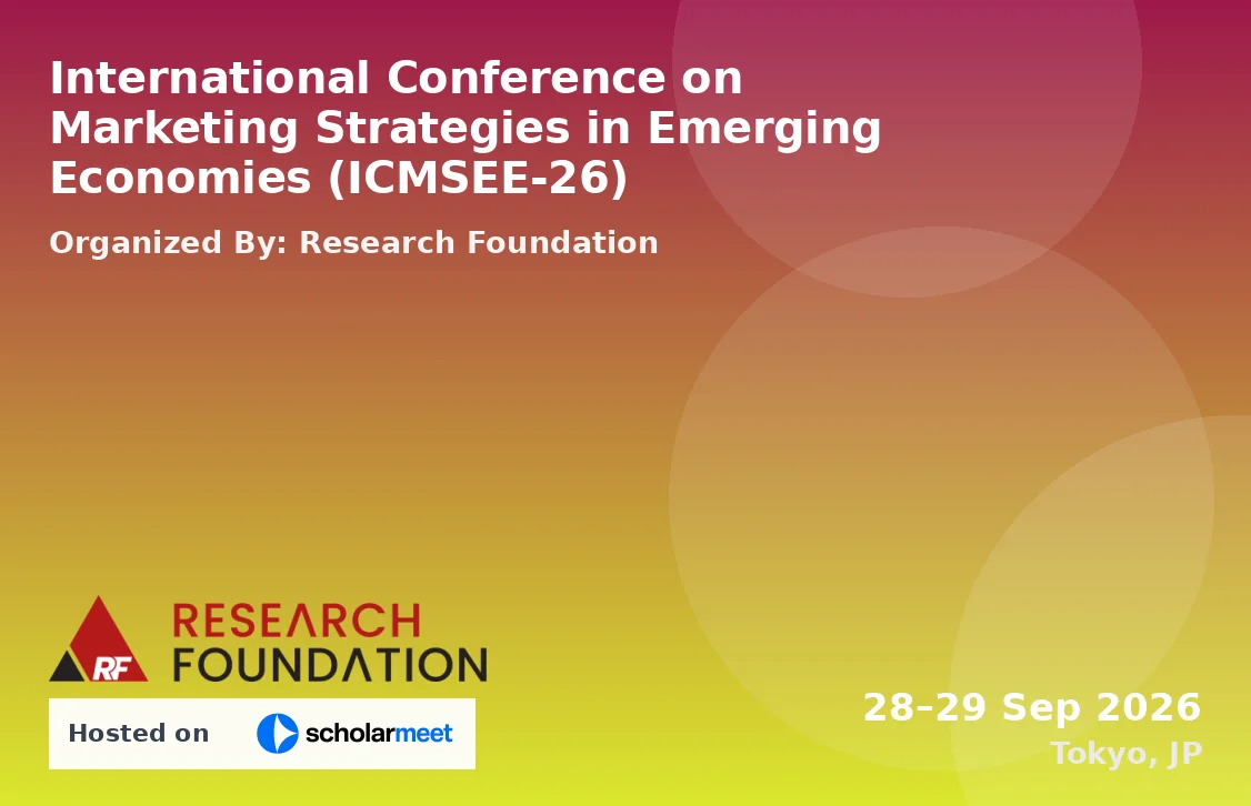 International Conference on Marketing Strategies in Emerging Economies (ICMSEE-26)