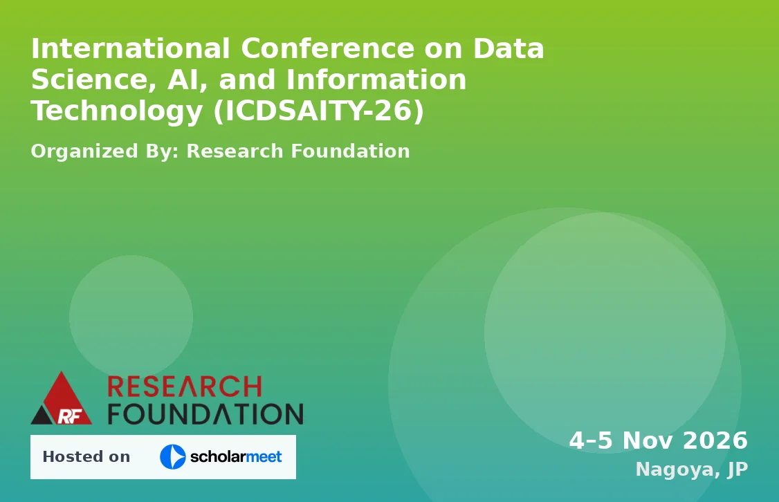 International Conference on Data Science, AI, and Information Technology (ICDSAITY-26)