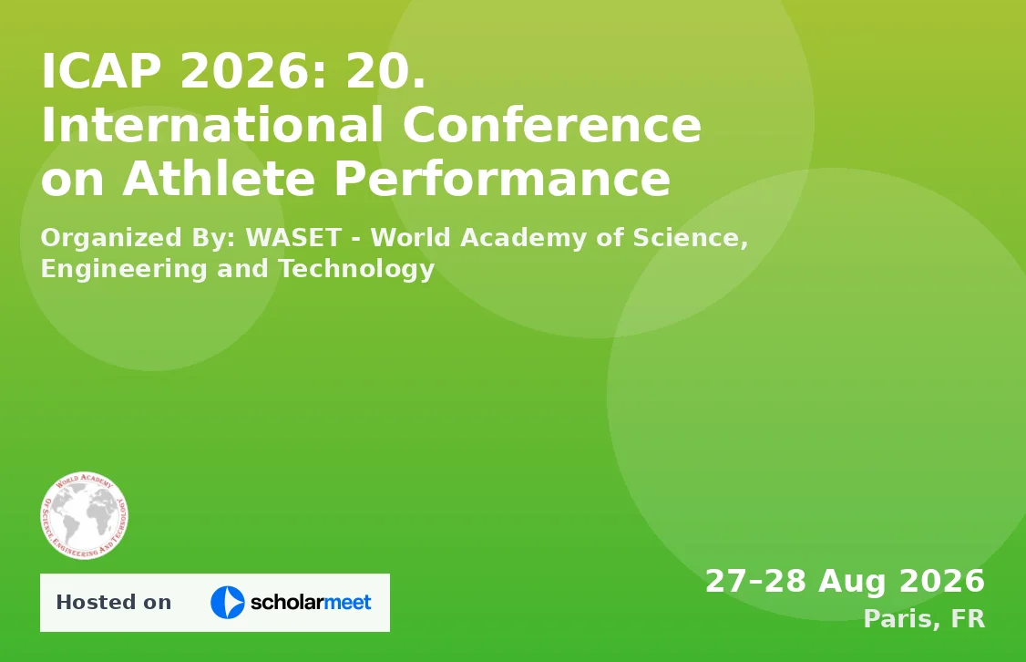 ICAP 2026: 20. International Conference on Athlete Performance