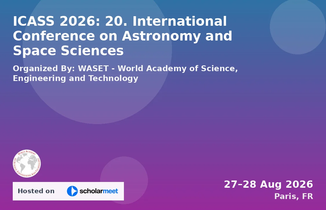 ICASS 2026: 20. International Conference on Astronomy and Space Sciences