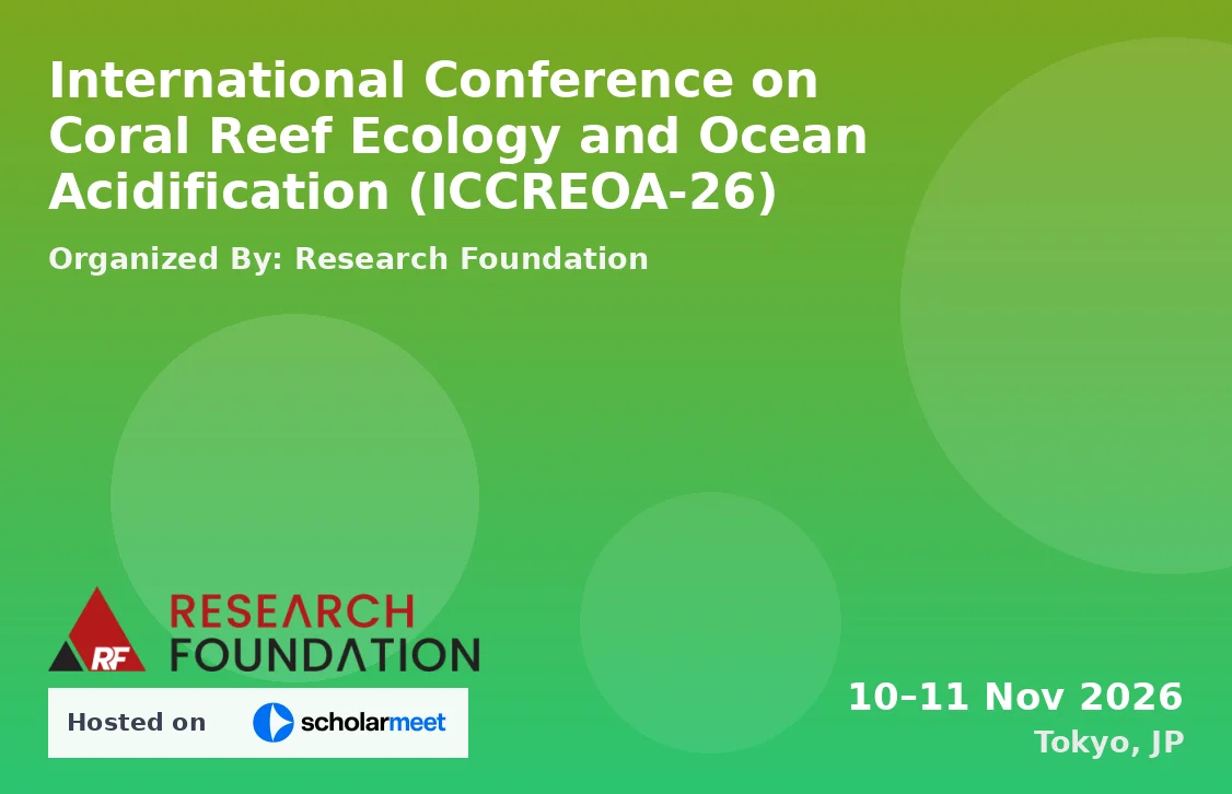 International Conference on Coral Reef Ecology and Ocean Acidification (ICCREOA-26)