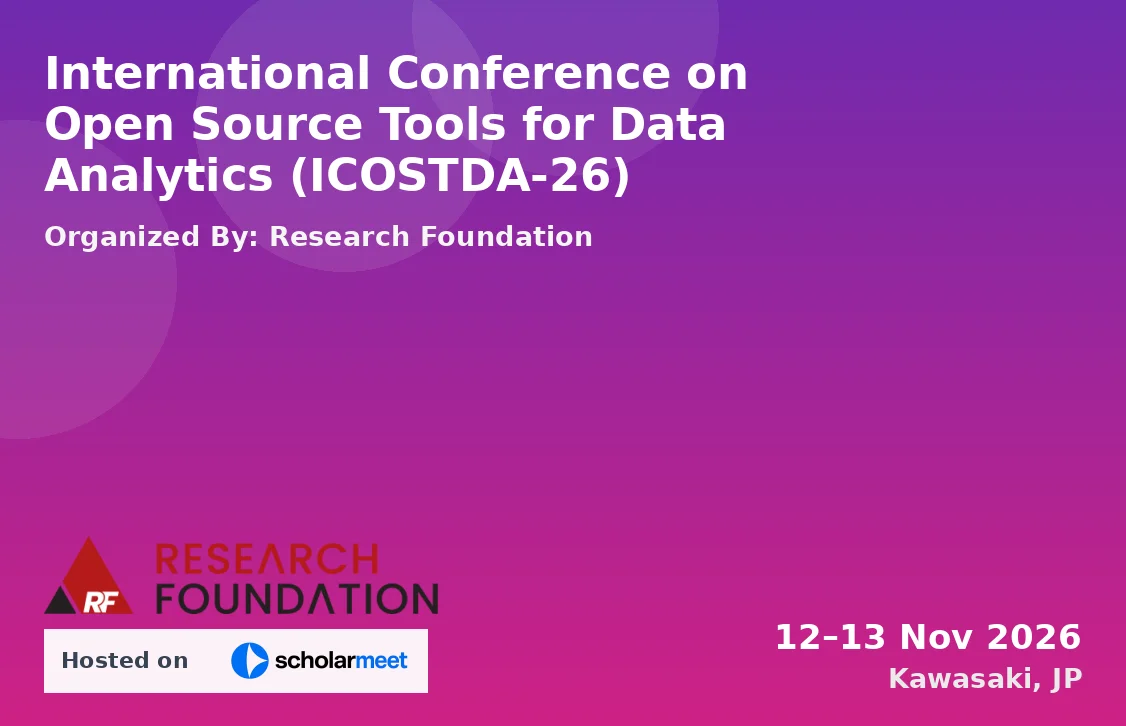 International Conference on Open Source Tools for Data Analytics (ICOSTDA-26)