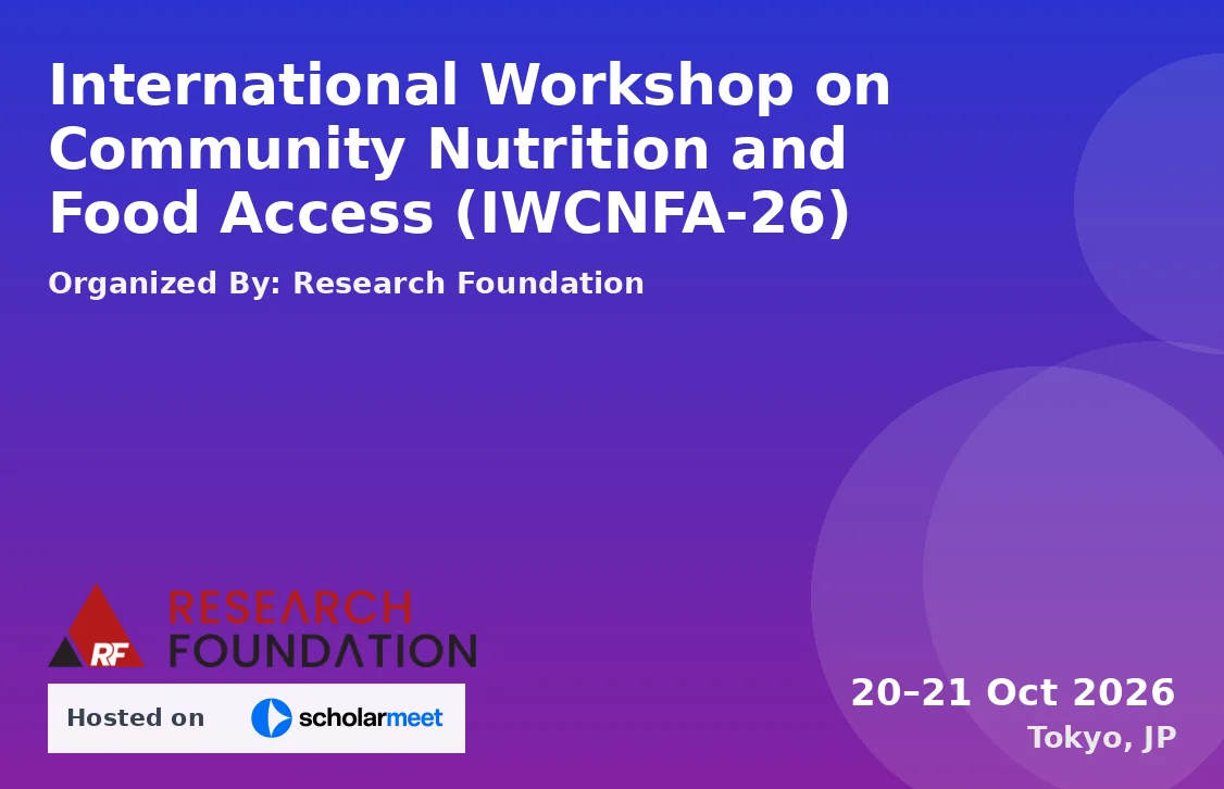 International Workshop on Community Nutrition and Food Access (IWCNFA-26)