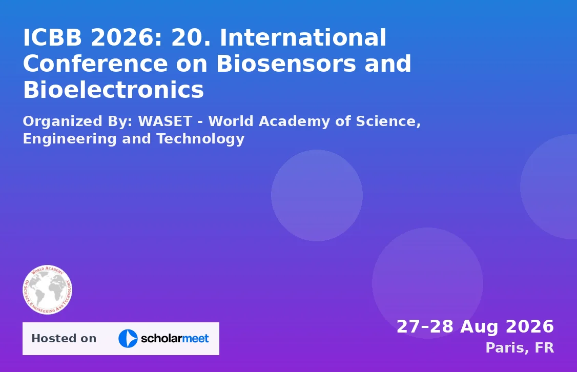 ICBB 2026: 20. International Conference on Biosensors and Bioelectronics