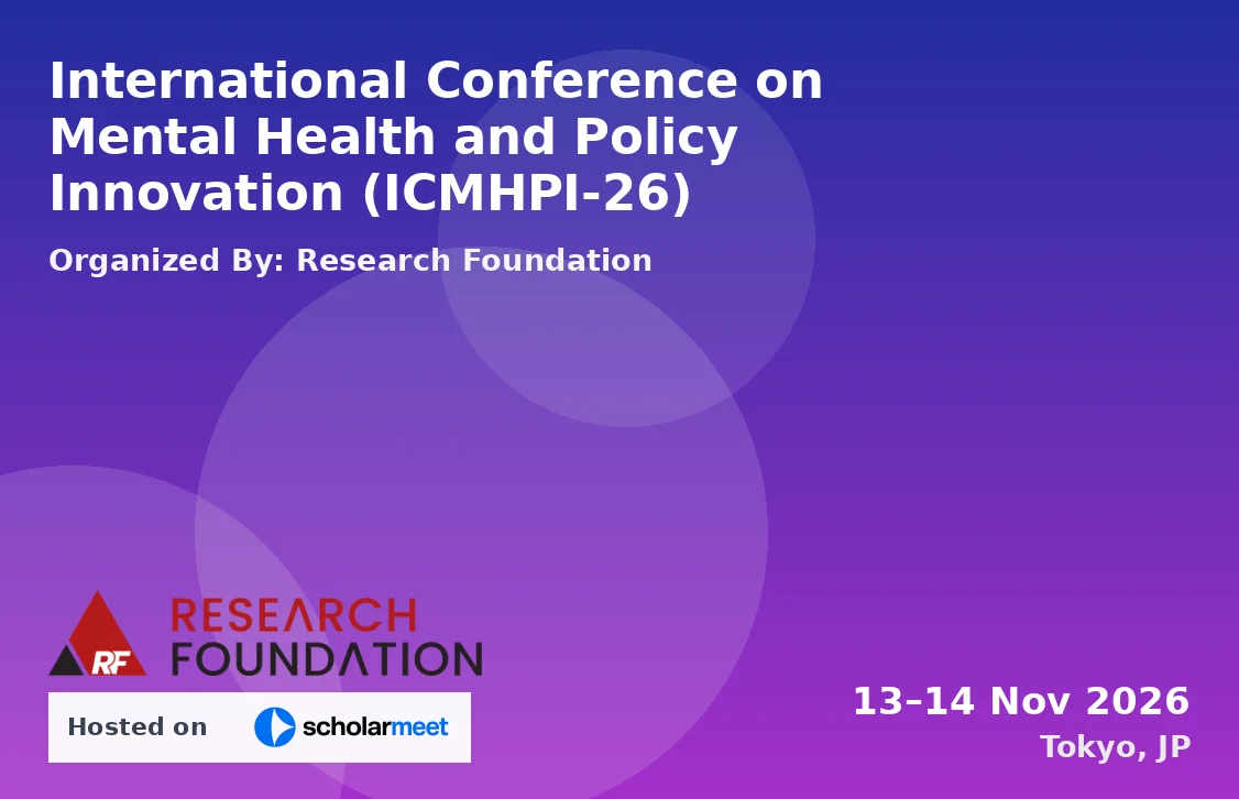 International Conference on Mental Health and Policy Innovation (ICMHPI-26)