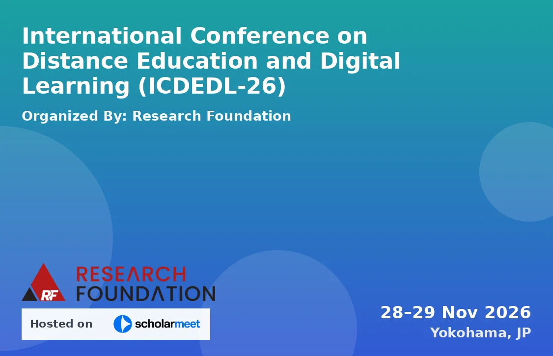 International Conference on Distance Education and Digital Learning (ICDEDL-26)