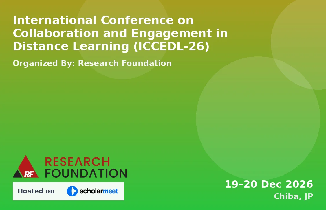International Conference on Collaboration and Engagement in Distance Learning (ICCEDL-26)