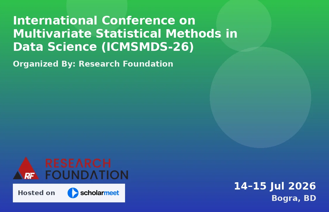 International Conference on Multivariate Statistical Methods in Data Science (ICMSMDS-26)