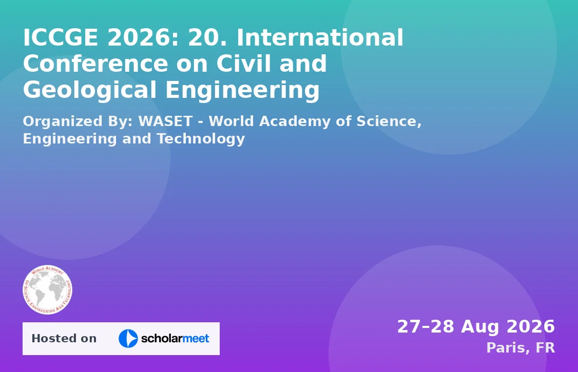 ICCGE 2026: 20. International Conference on Civil and Geological Engineering