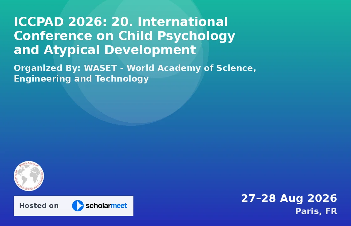 ICCPAD 2026: 20. International Conference on Child Psychology and Atypical Development