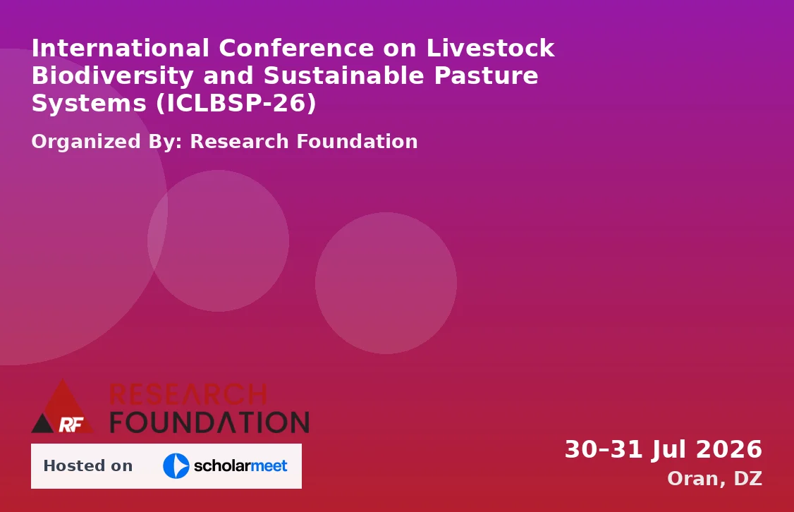 International Conference on Livestock Biodiversity and Sustainable Pasture Systems (ICLBSP-26)