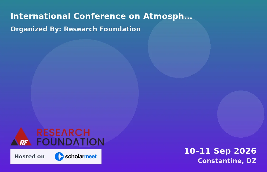 International Conference on Atmospheric Rivers, Moisture Transport and Precipitation Dynamics (ICARMTAPD-26)