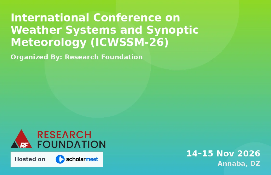 International Conference on Weather Systems and Synoptic Meteorology (ICWSSM-26)