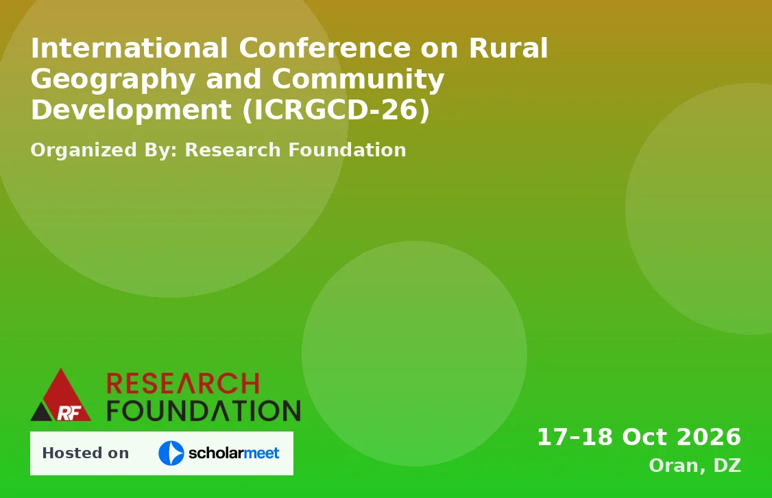 International Conference on Rural Geography and Community Development (ICRGCD-26)