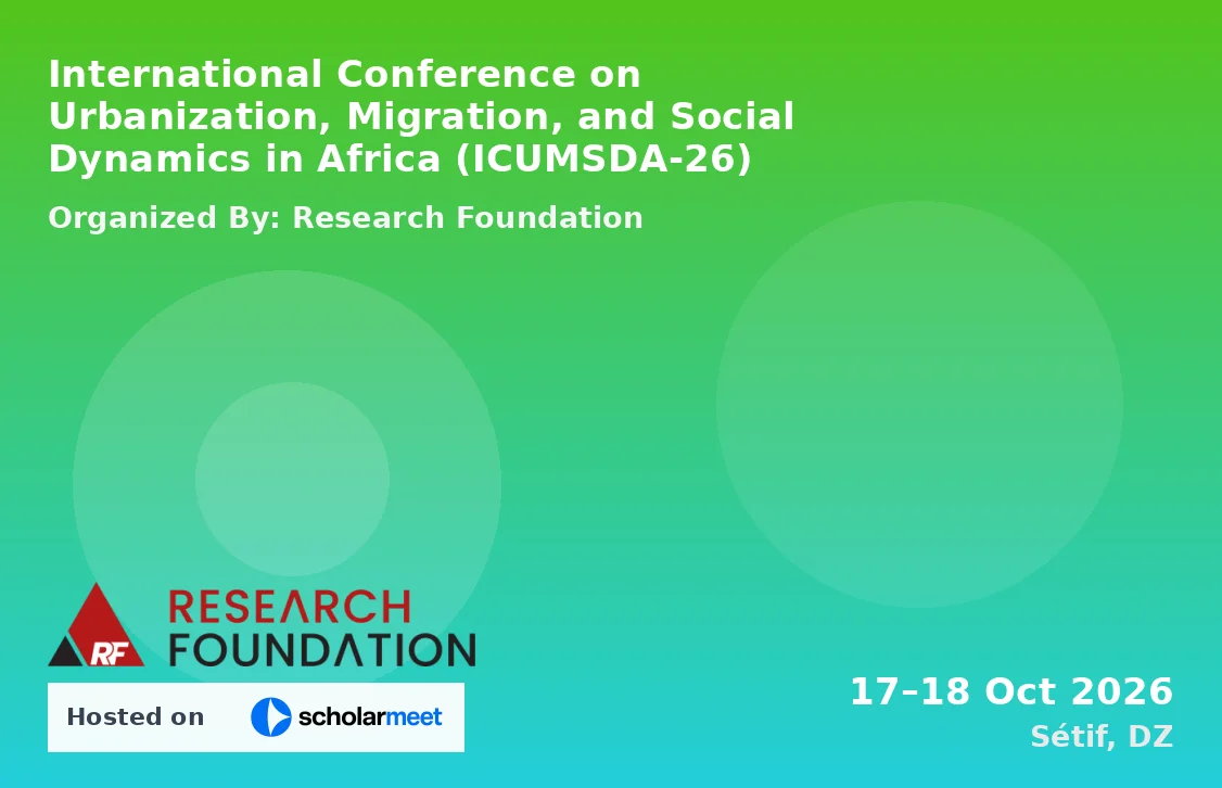 International Conference on Urbanization, Migration, and Social Dynamics in Africa (ICUMSDA-26)