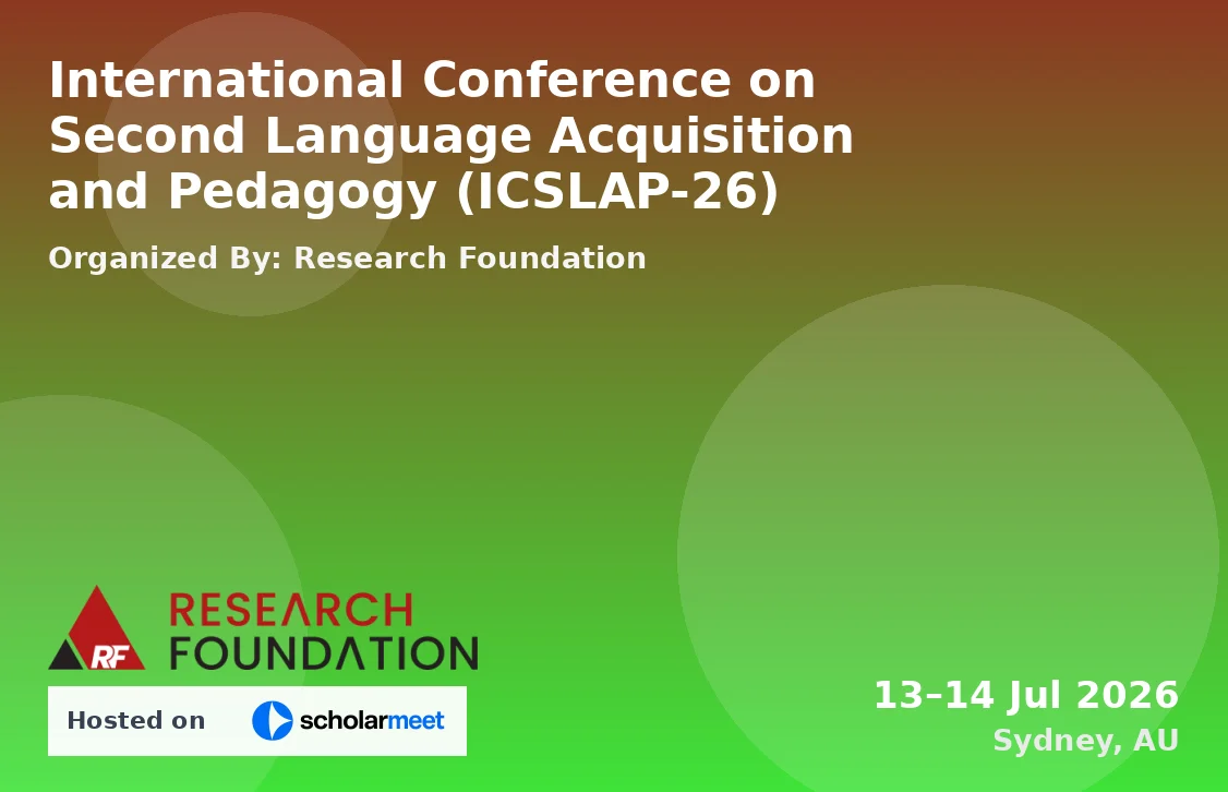 International Conference on Second Language Acquisition and Pedagogy (ICSLAP-26)