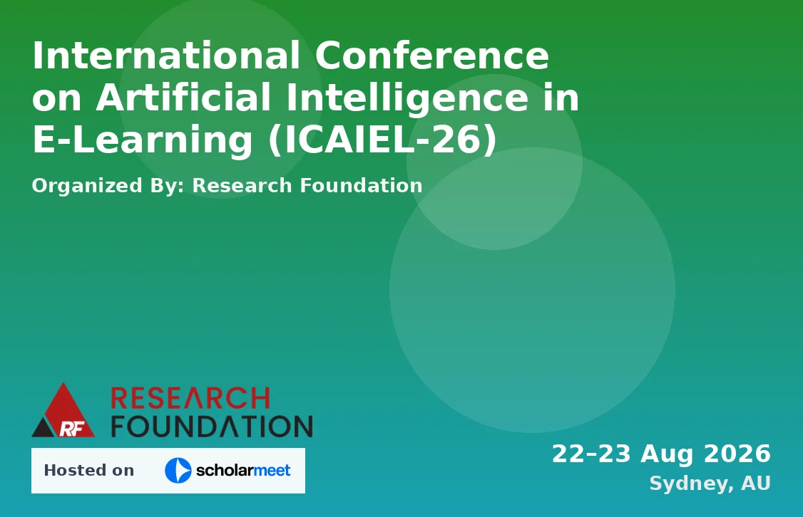 International Conference on Artificial Intelligence in E-Learning (ICAIEL-26)