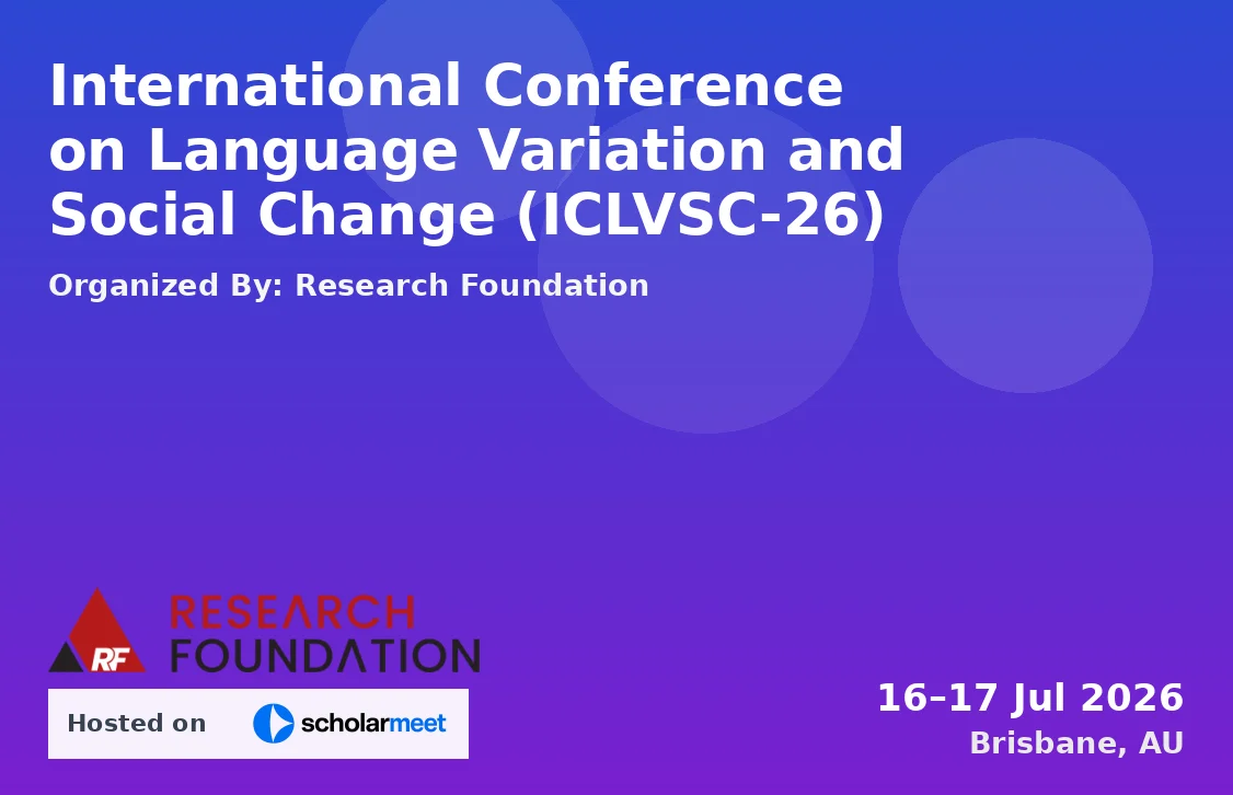 International Conference on Language Variation and Social Change (ICLVSC-26)