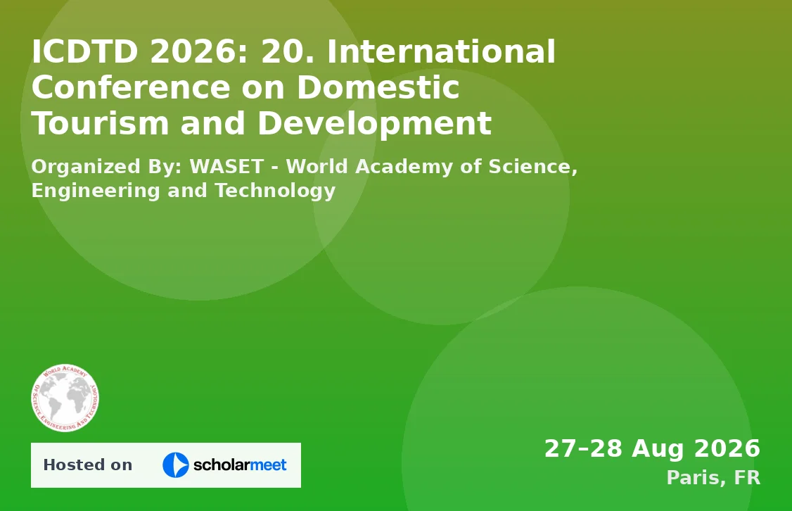 ICDTD 2026: 20. International Conference on Domestic Tourism and Development