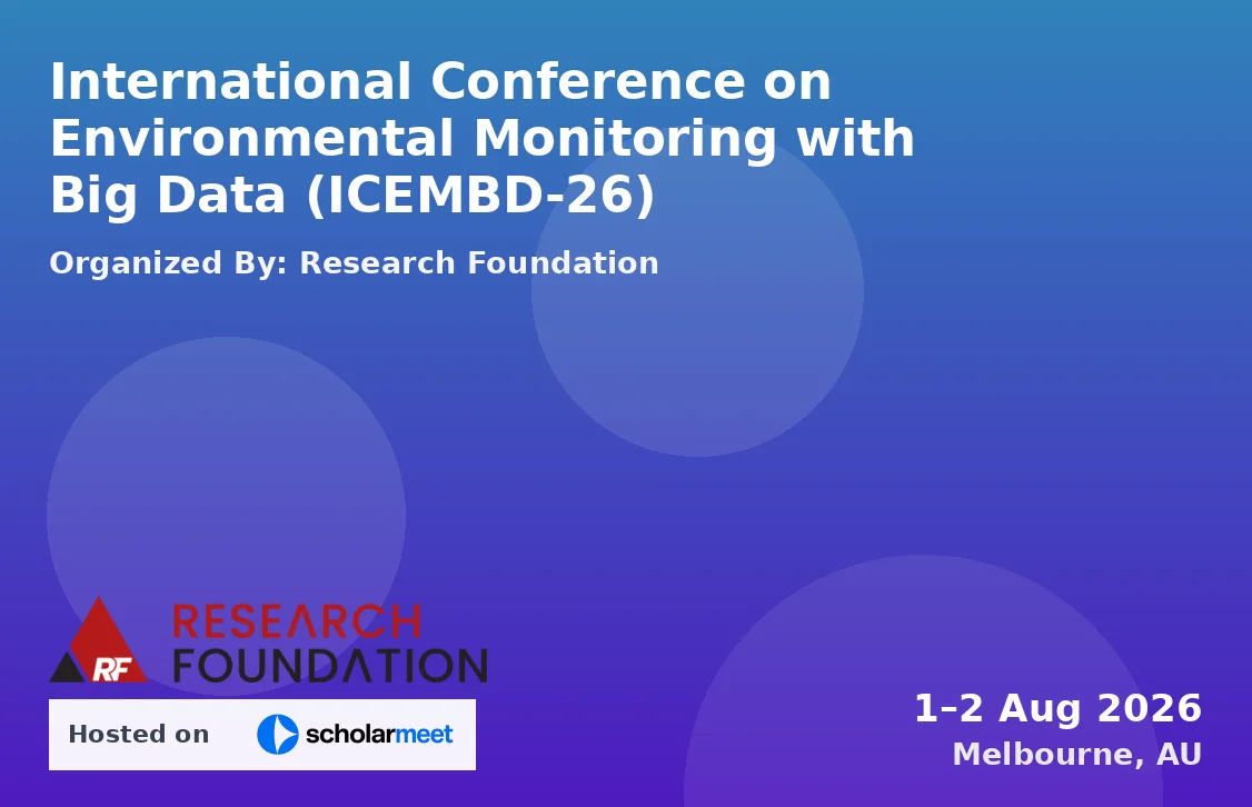 International Conference on Environmental Monitoring with Big Data (ICEMBD-26)