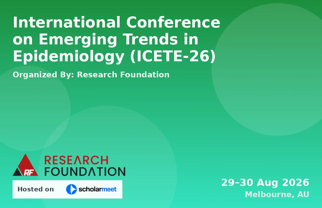 International Conference on Emerging Trends in Epidemiology (ICETE-26)