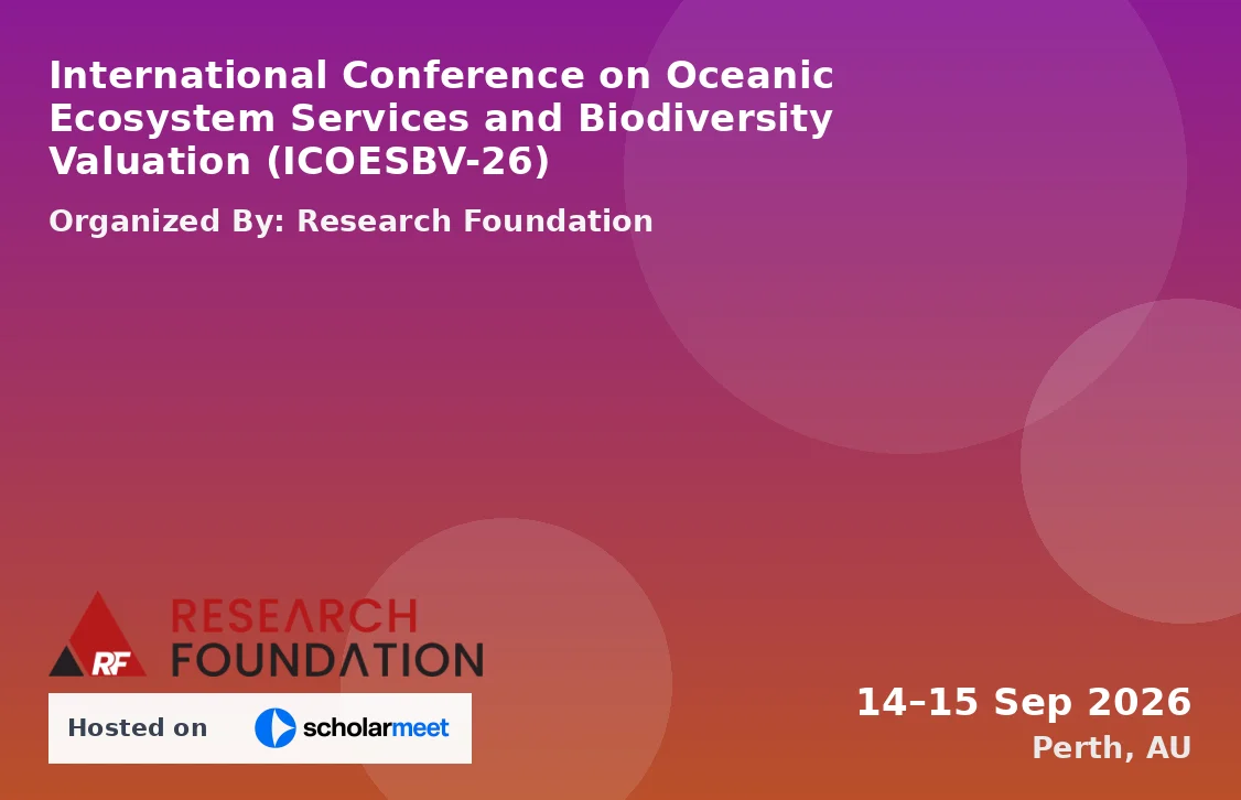 International Conference on Oceanic Ecosystem Services and Biodiversity Valuation (ICOESBV-26)