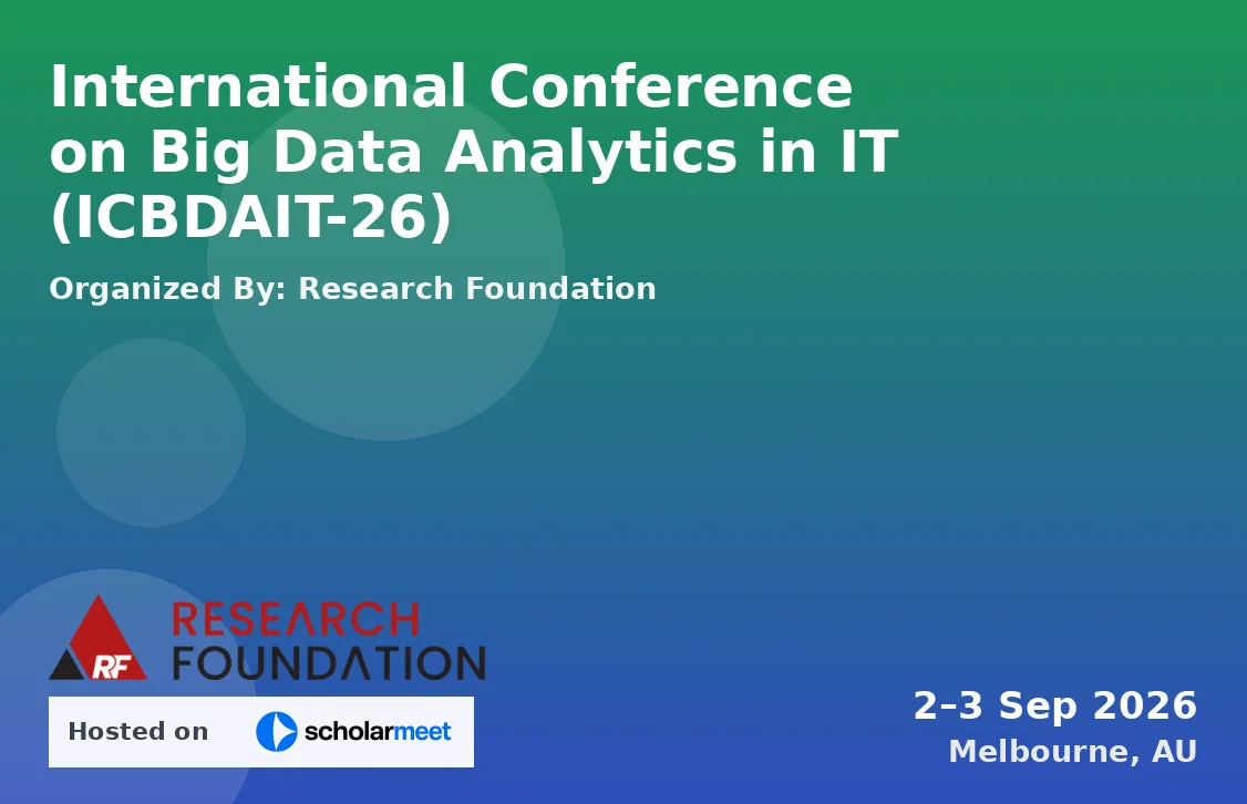 International Conference on Big Data Analytics in IT (ICBDAIT-26)