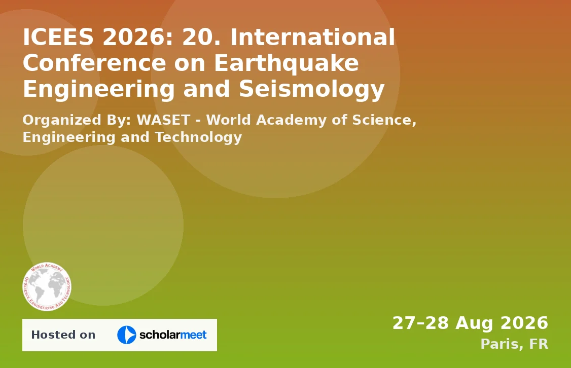 ICEES 2026: 20. International Conference on Earthquake Engineering and Seismology