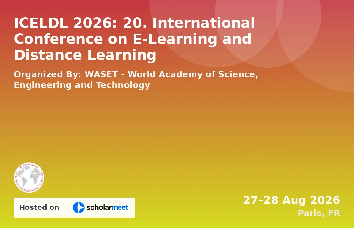 ICELDL 2026: 20. International Conference on E-Learning and Distance Learning