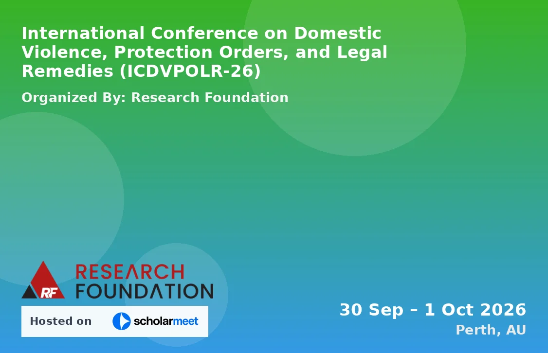 International Conference on Domestic Violence, Protection Orders, and Legal Remedies (ICDVPOLR-26)
