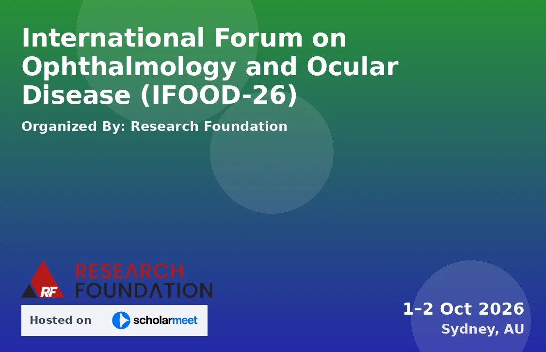 International Forum on Ophthalmology and Ocular Disease (IFOOD-26)