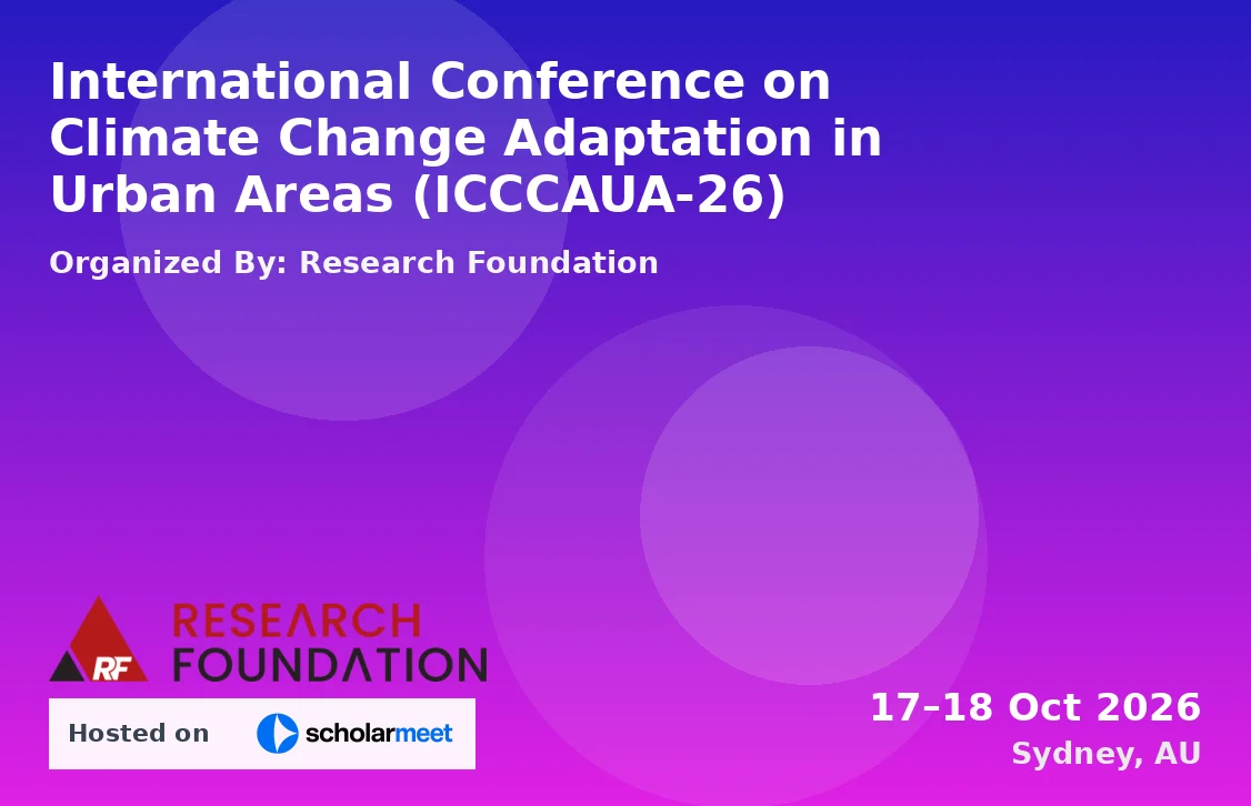 International Conference on Climate Change Adaptation in Urban Areas (ICCCAUA-26)