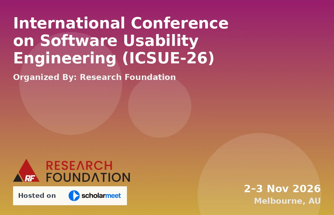 International Conference on Software Usability Engineering (ICSUE-26)