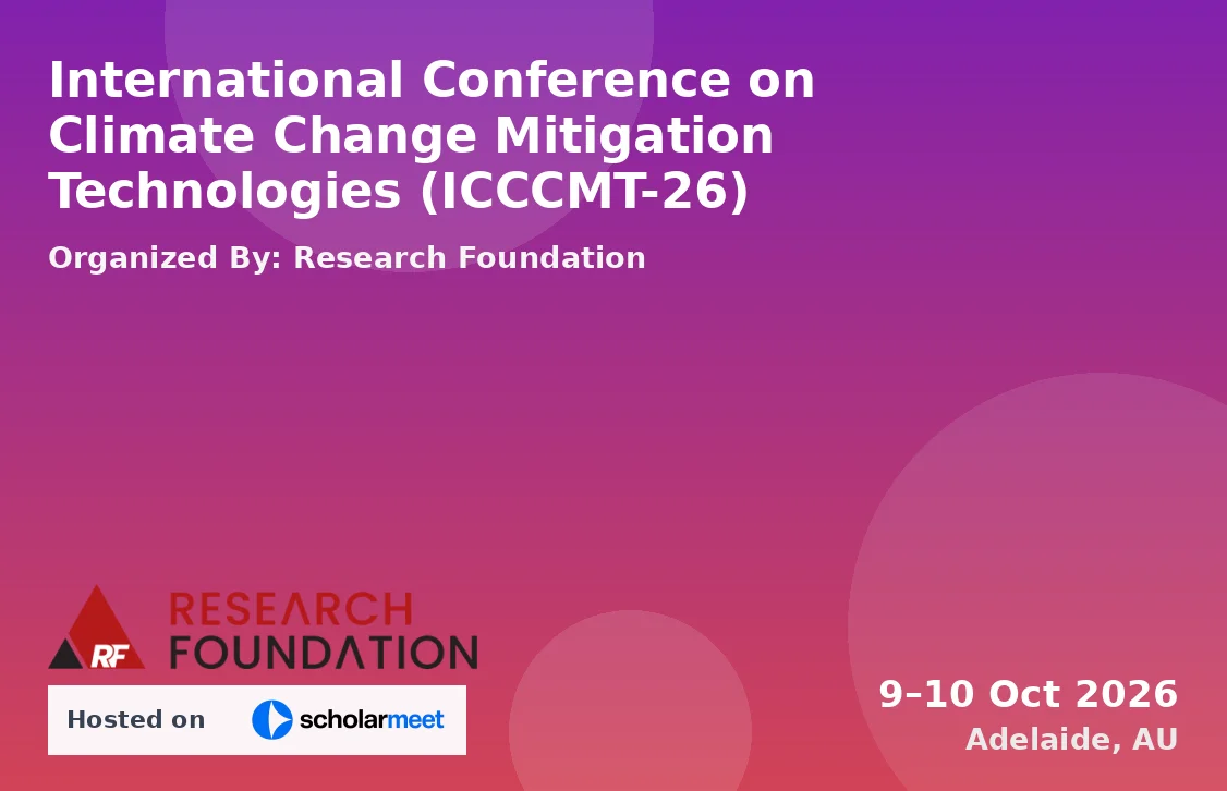 International Conference on Climate Change Mitigation Technologies (ICCCMT-26)