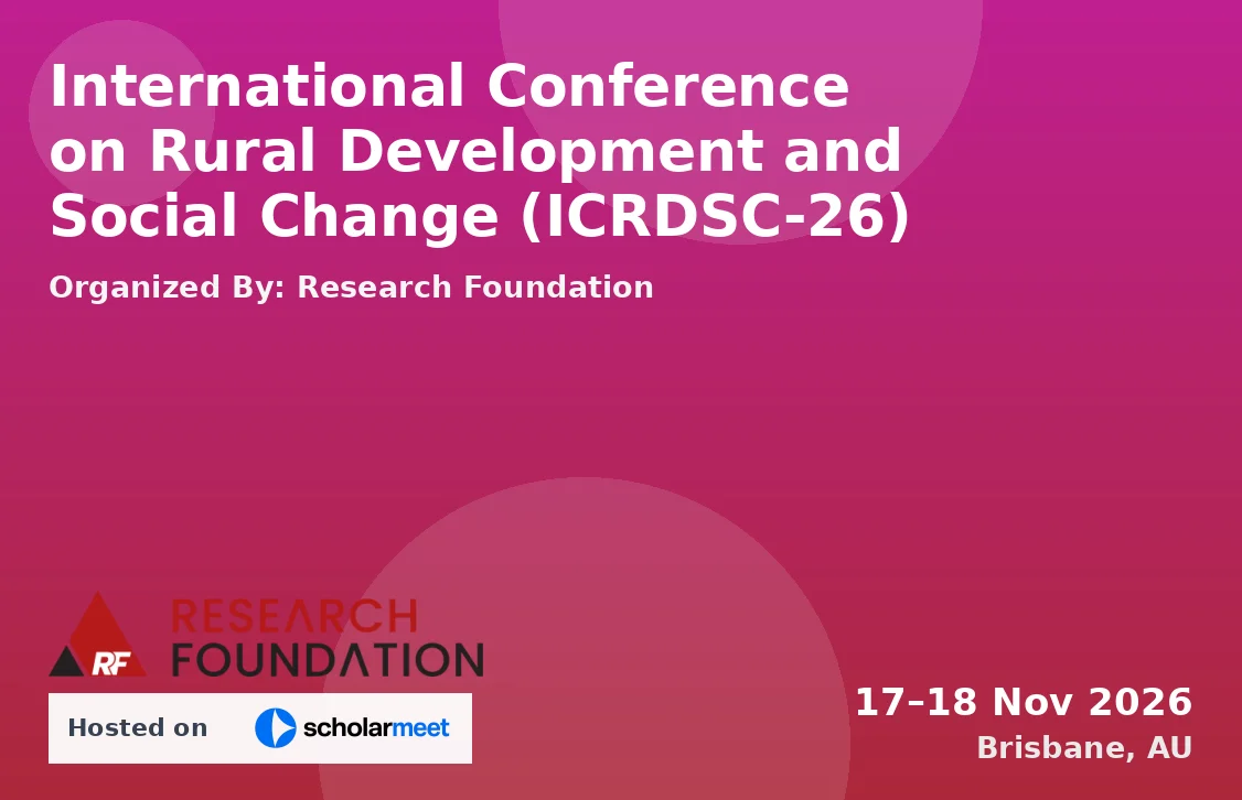 International Conference on Rural Development and Social Change (ICRDSC-26)