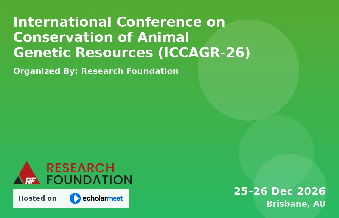 International Conference on Conservation of Animal Genetic Resources (ICCAGR-26)