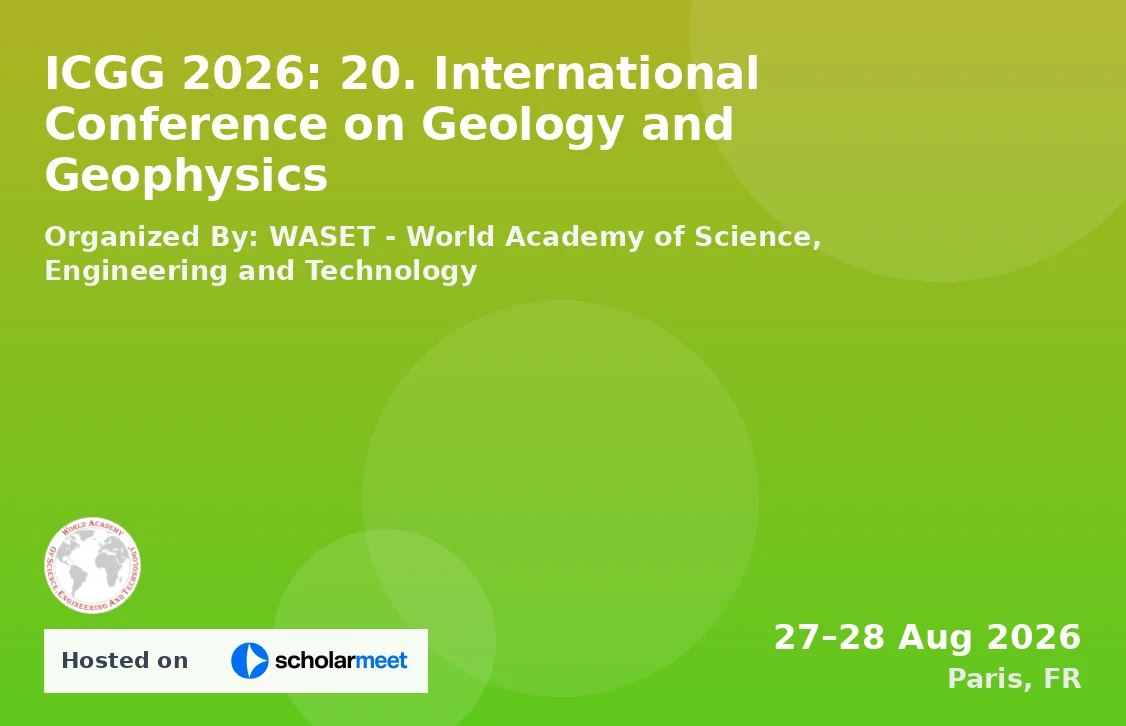 ICGG 2026: 20. International Conference on Geology and Geophysics